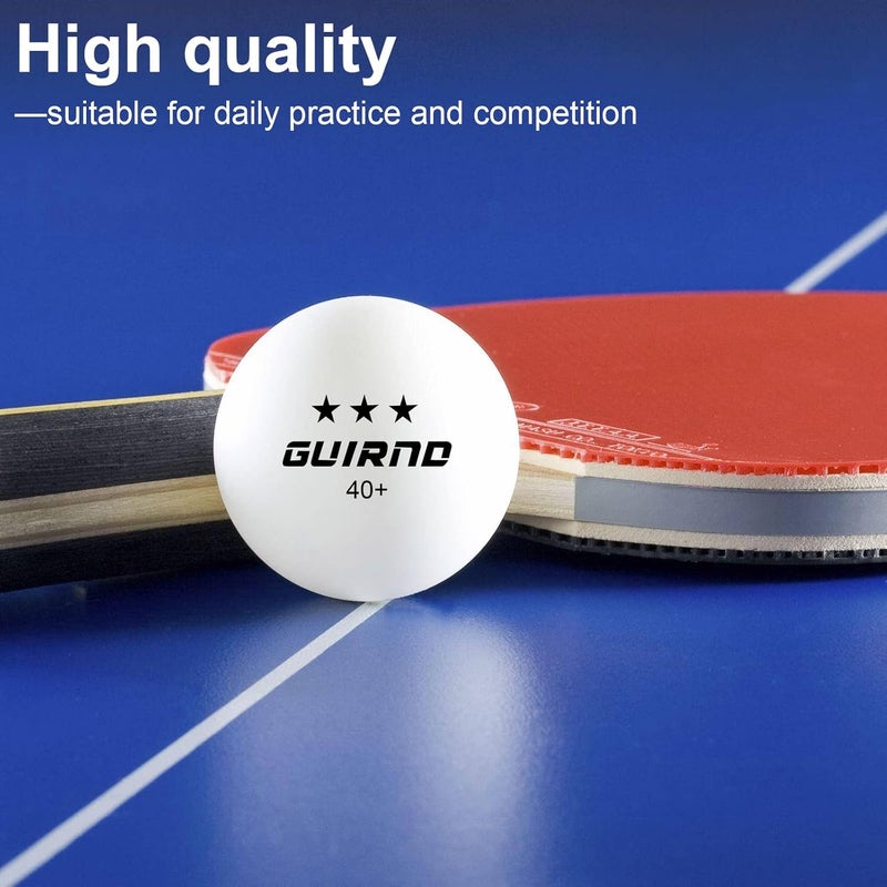 Guirnd 20 Pack Ping Pong Balls, 3 Star Table Tennis Balls, 40+ Pong Ball Competition and Recreational Play, Abs Ping Pong Ball, Games, DIY - Image 3